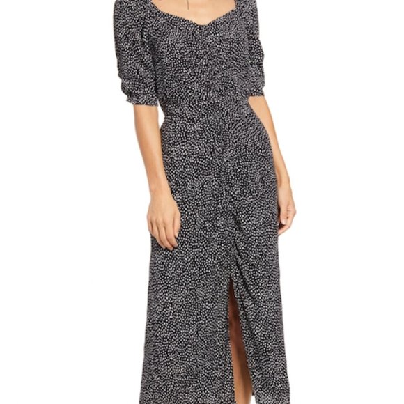 Nordstrom Dot Print Front Slit Dress - Picture 1 of 5